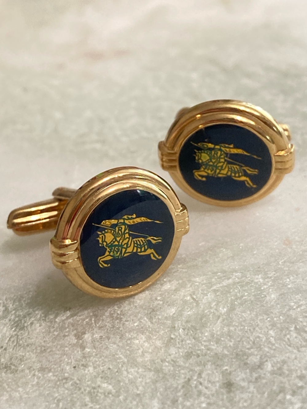 Vintage Burberry Cuff Links - Picture 1 of 6